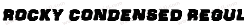 Rocky Condensed Regular字体转换
